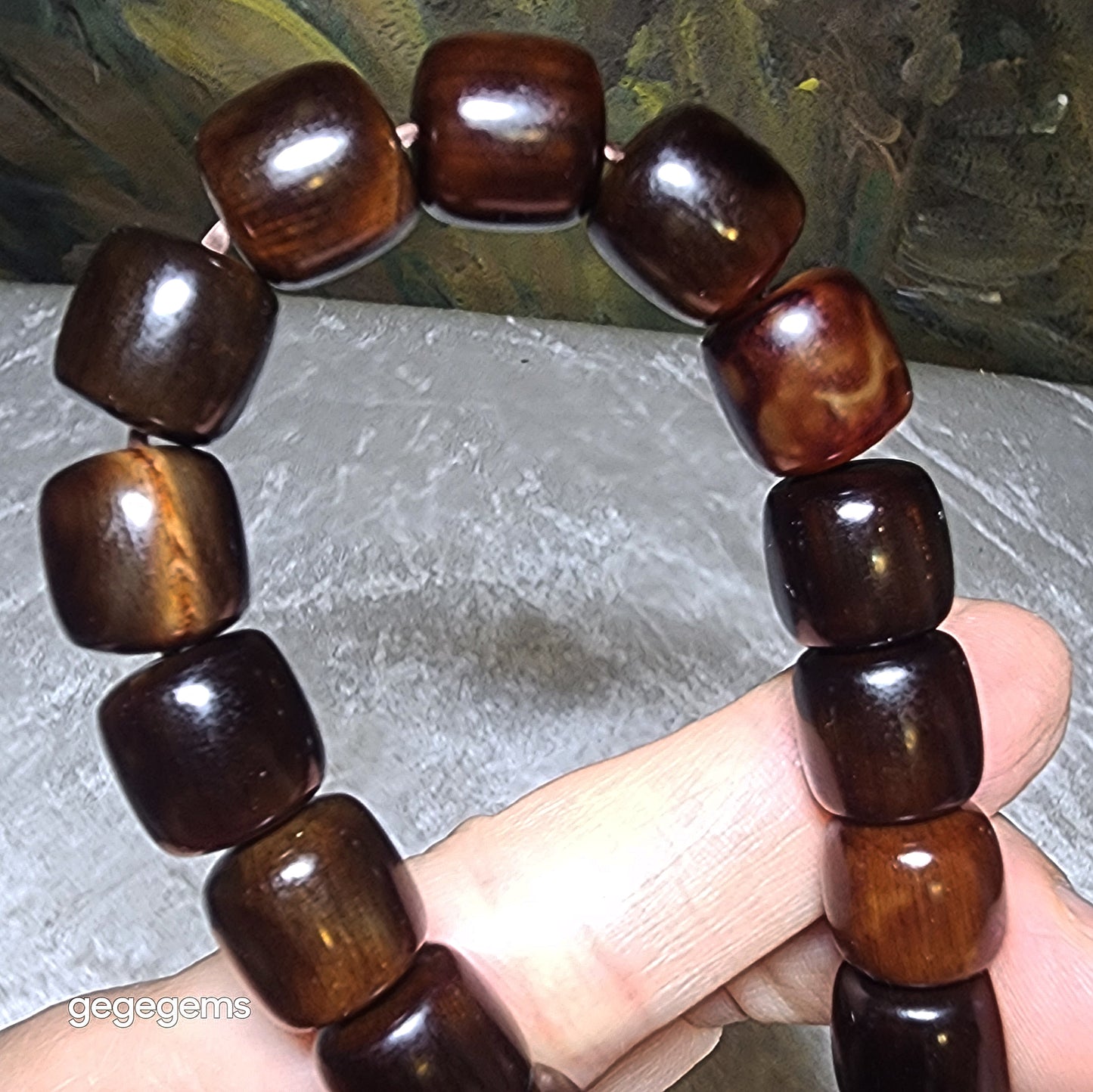 Premium 12mm Tibetan aged barrel beads bracelet 精品藏传天然老甲料桶珠富甲天下手链