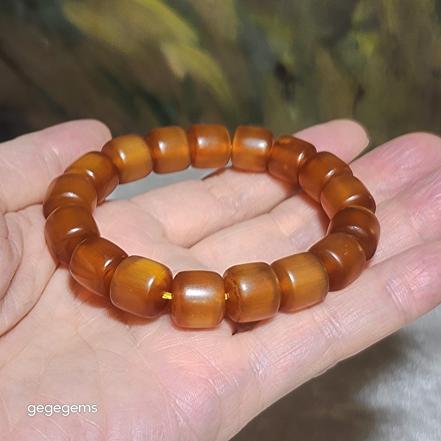 Premium 11.5mm+ Tibetan aged barrel beads bracelet 精品藏传天然老料黄金甲桶珠富甲天下手链