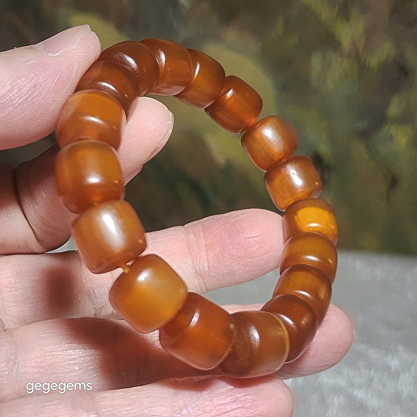 Premium 11.5mm+ Tibetan aged barrel beads bracelet 精品藏传天然老料黄金甲桶珠富甲天下手链