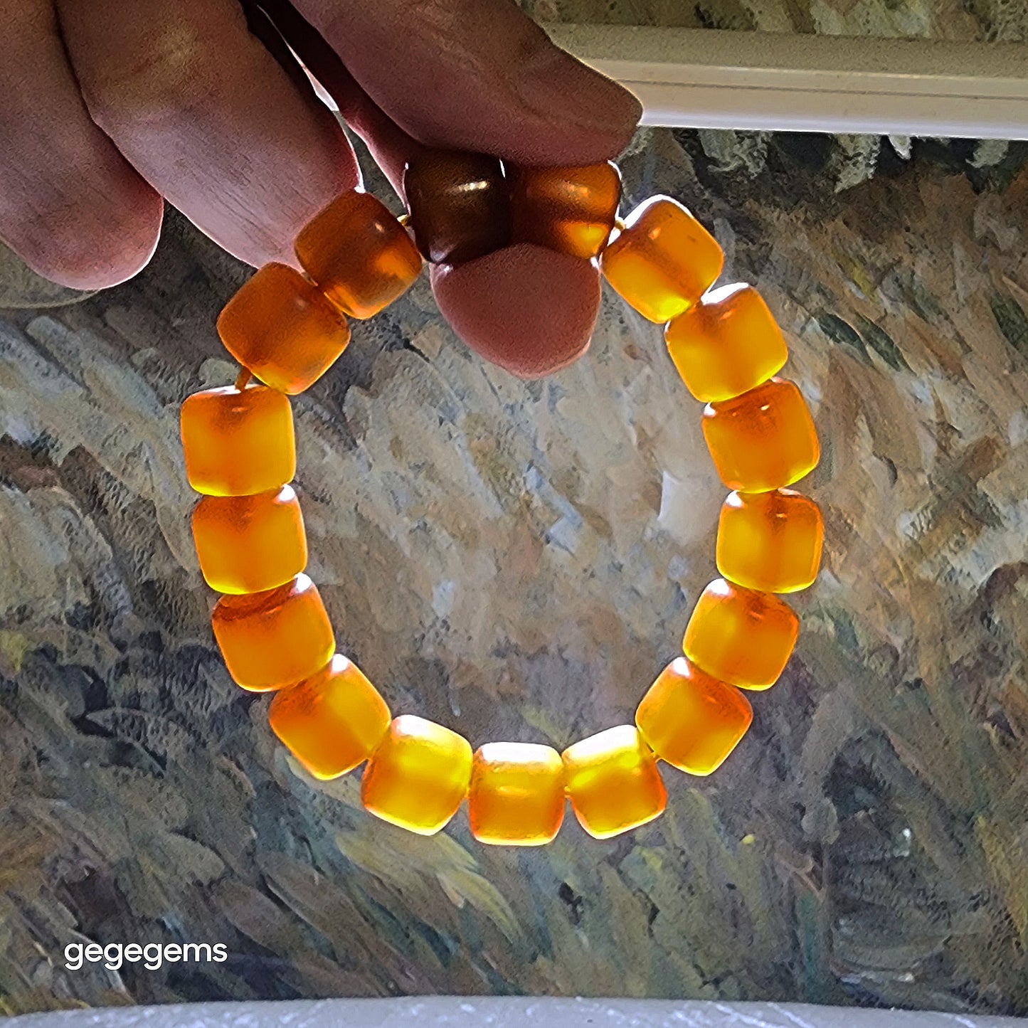 Premium 11.5mm+ Tibetan aged barrel beads bracelet 精品藏传天然老料黄金甲桶珠富甲天下手链
