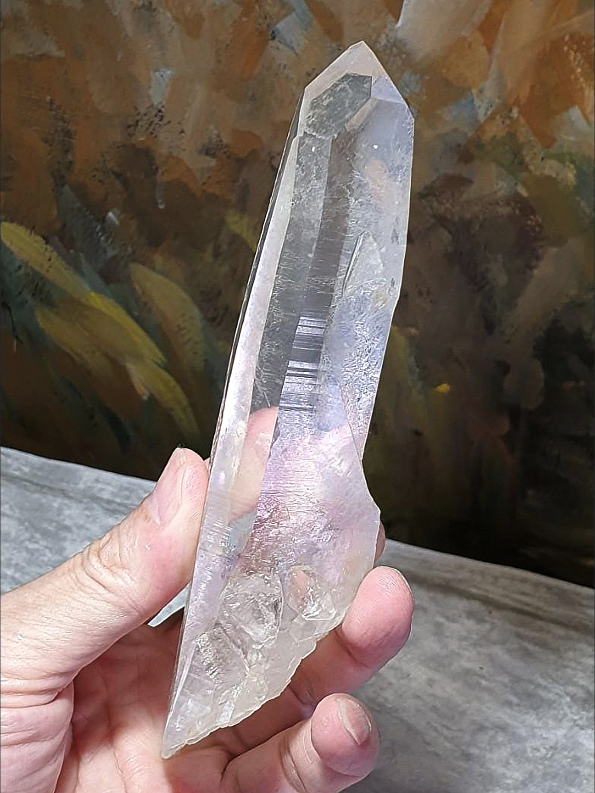 Premium 17 cm natural untreated unprocessed raw Clear Quartz point [Natural Crystal] 精品天然未打磨白水晶柱原石