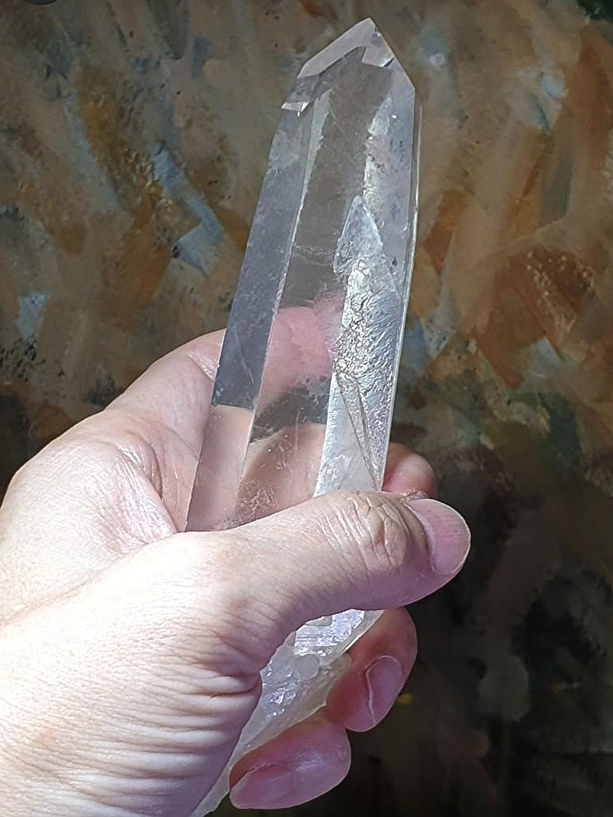 Premium 17 cm natural untreated unprocessed raw Clear Quartz point [Natural Crystal] 精品天然未打磨白水晶柱原石