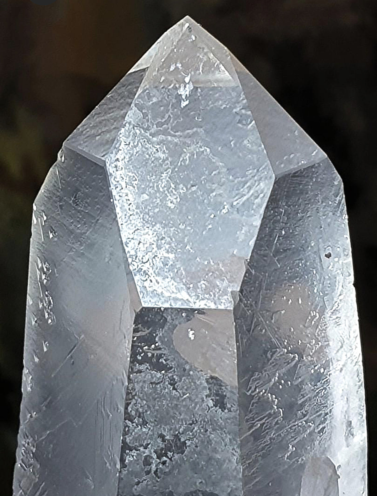 Premium 17 cm natural untreated unprocessed raw Clear Quartz point [Natural Crystal] 精品天然未打磨白水晶柱原石