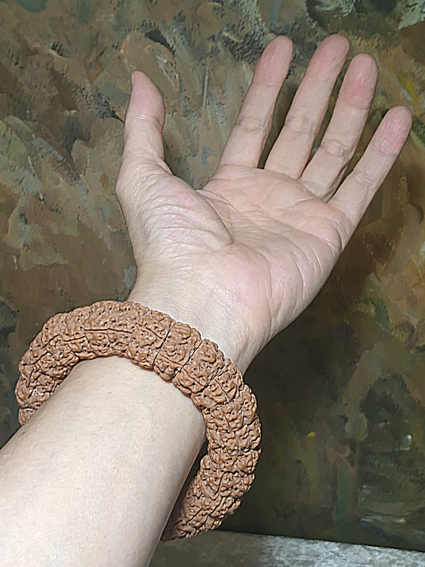 20mm Premium Nepal Rudraksha from high altitude (dense & high natural oil contents) same tree full body Panlong Double-Dragon 5 Mukhi Vajra Circle Tibetan bracelet/Handheld 20毫米尼泊尔安娜籽同树五瓣满肉盘龙双龙大金刚菩提子金刚伏魔圈藏式手串/手持 #5