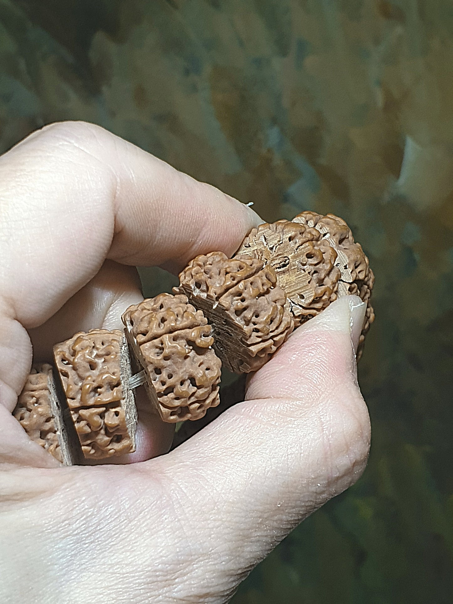 20mm Premium Nepal Rudraksha from high altitude (dense & high natural oil contents) same tree full body Panlong Double-Dragon 5 Mukhi Vajra Circle Tibetan bracelet/Handheld 20毫米尼泊尔安娜籽同树五瓣满肉盘龙双龙大金刚菩提子金刚伏魔圈藏式手串/手持 #5