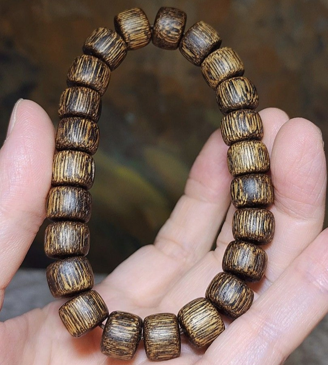 11.5mm South East Asian Agarwood traditional old style bead bracelet (with certificate) 11.5毫米星洲系沉香老型珠手链(带证书)