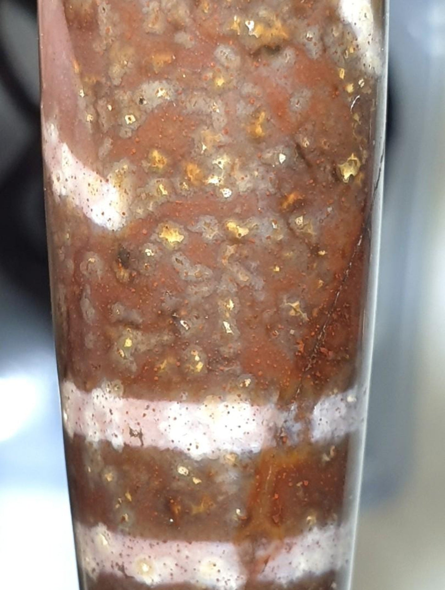 76mm Aged Tibetan Zhang Zhung Natural Eyes Benefactor Savior Dzi pendant with lots of red spots (with certificate) [Natural Crystal] 西藏老矿天眼滿朱砂贵人天珠(带证书)