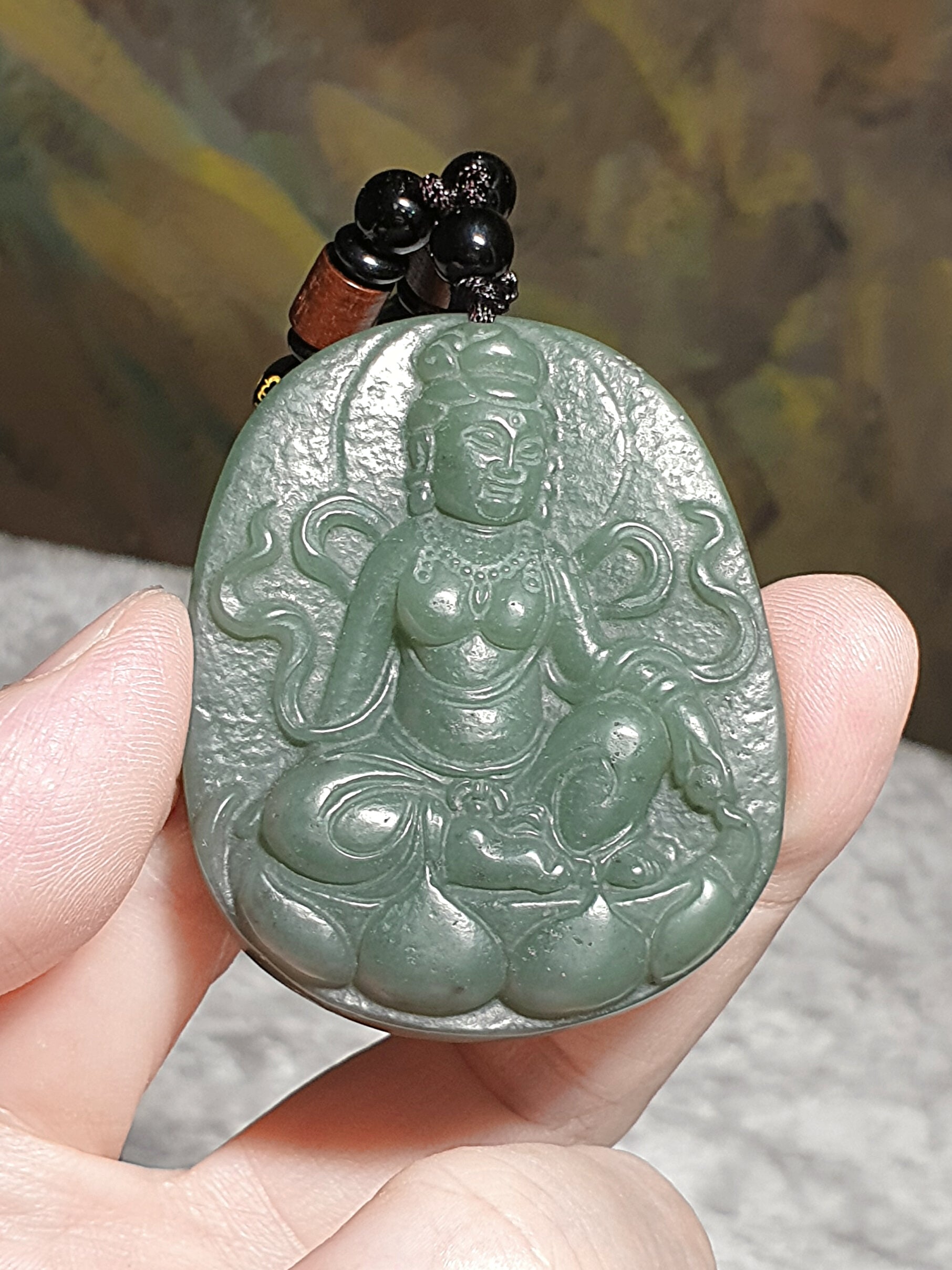 Green sale jade pendant