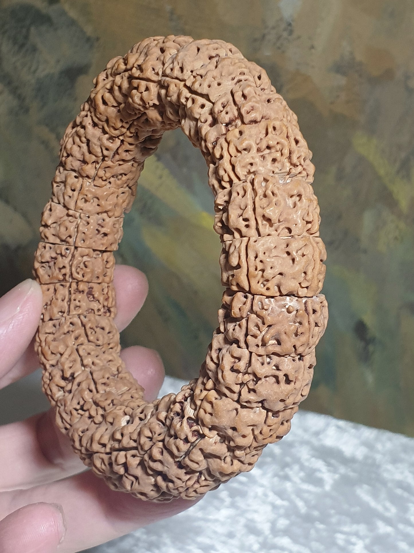 20mm Premium Nepal Rudraksha from high altitude (dense & high natural oil contents) same tree full body Panlong Double-Dragon 5 Mukhi Vajra Circle Tibetan bracelet/Handheld 20毫米尼泊尔安娜籽同树五瓣满肉盘龙双龙大金刚菩提子金刚伏魔圈藏式手串/手持