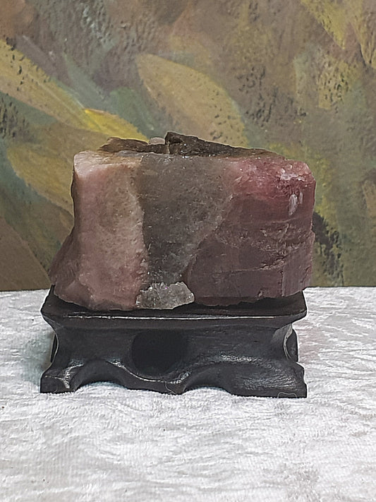 198 grams raw Red Tourmaline handheld/display [Natural Crystal] 198克红碧玺原石手把件/摆件