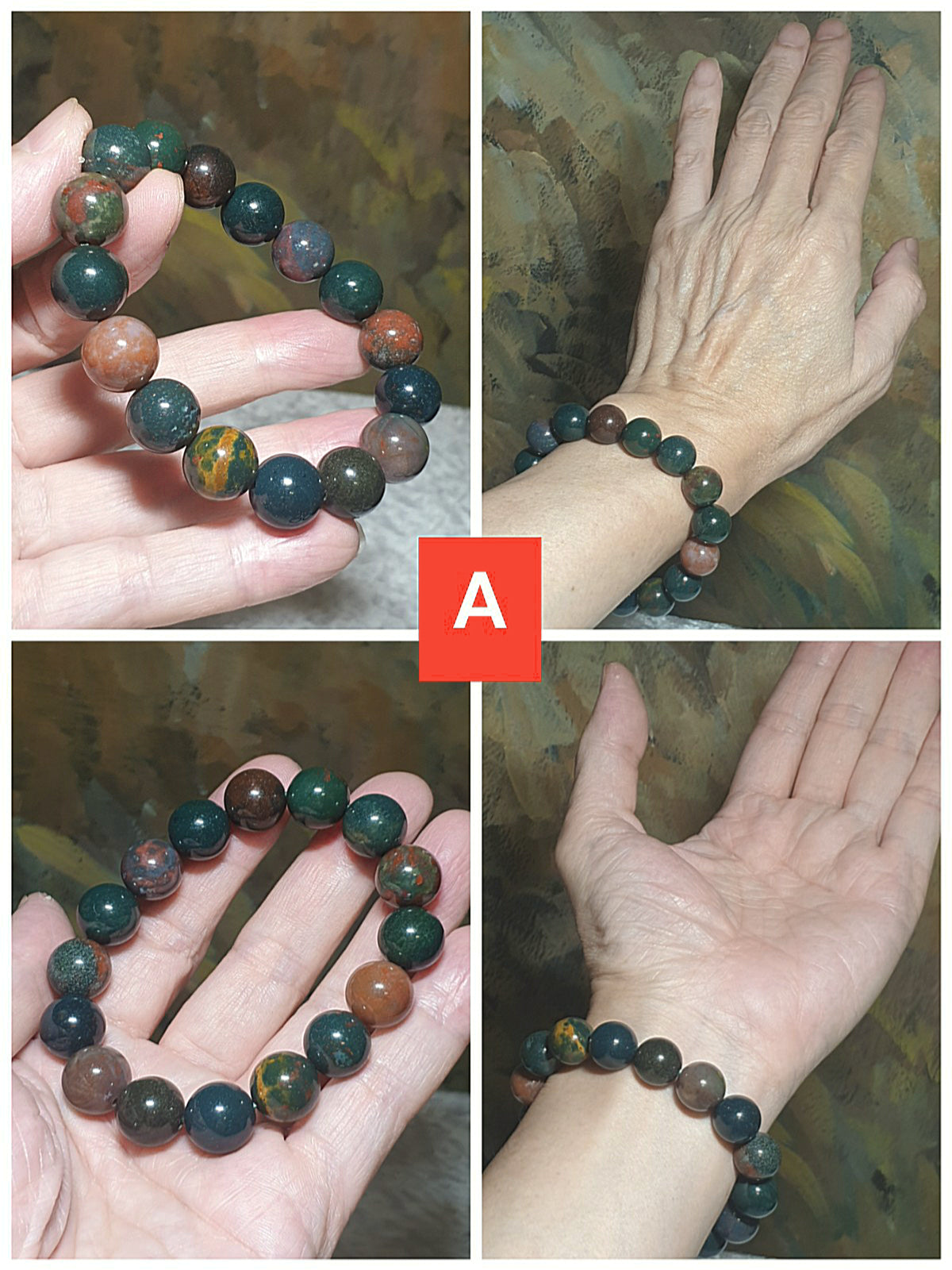 Bloodstone & Amazonite Adjustable Beaded Bracelet – Rana Nader Yoga