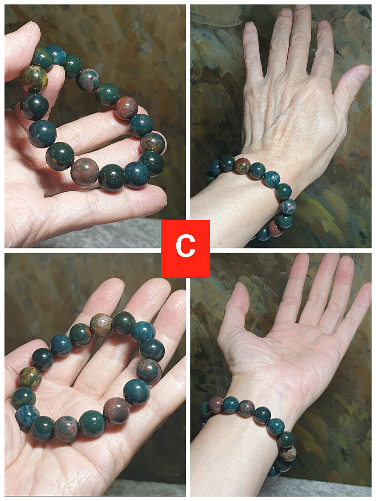 Aquamarine and deals bloodstone bracelet